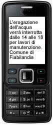 Immagine cellulare con SMS